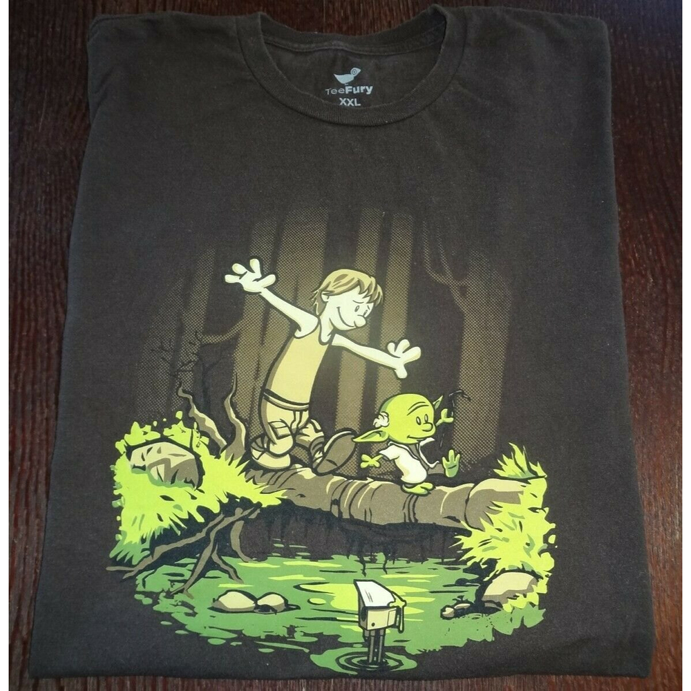 Men's Tee Fury T Shirt Brown Cartoon XXL